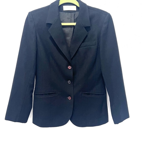 Pendleton 100% wool Black Blazer Tailored Suit Jacket 4 - Picture 1 of 8